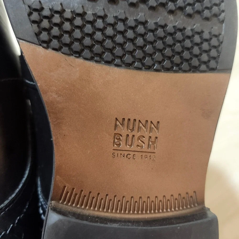 Nunn Bush Cap Toe Oxford Men's Size 8 Black Leather Dress Shoes Wedding Church